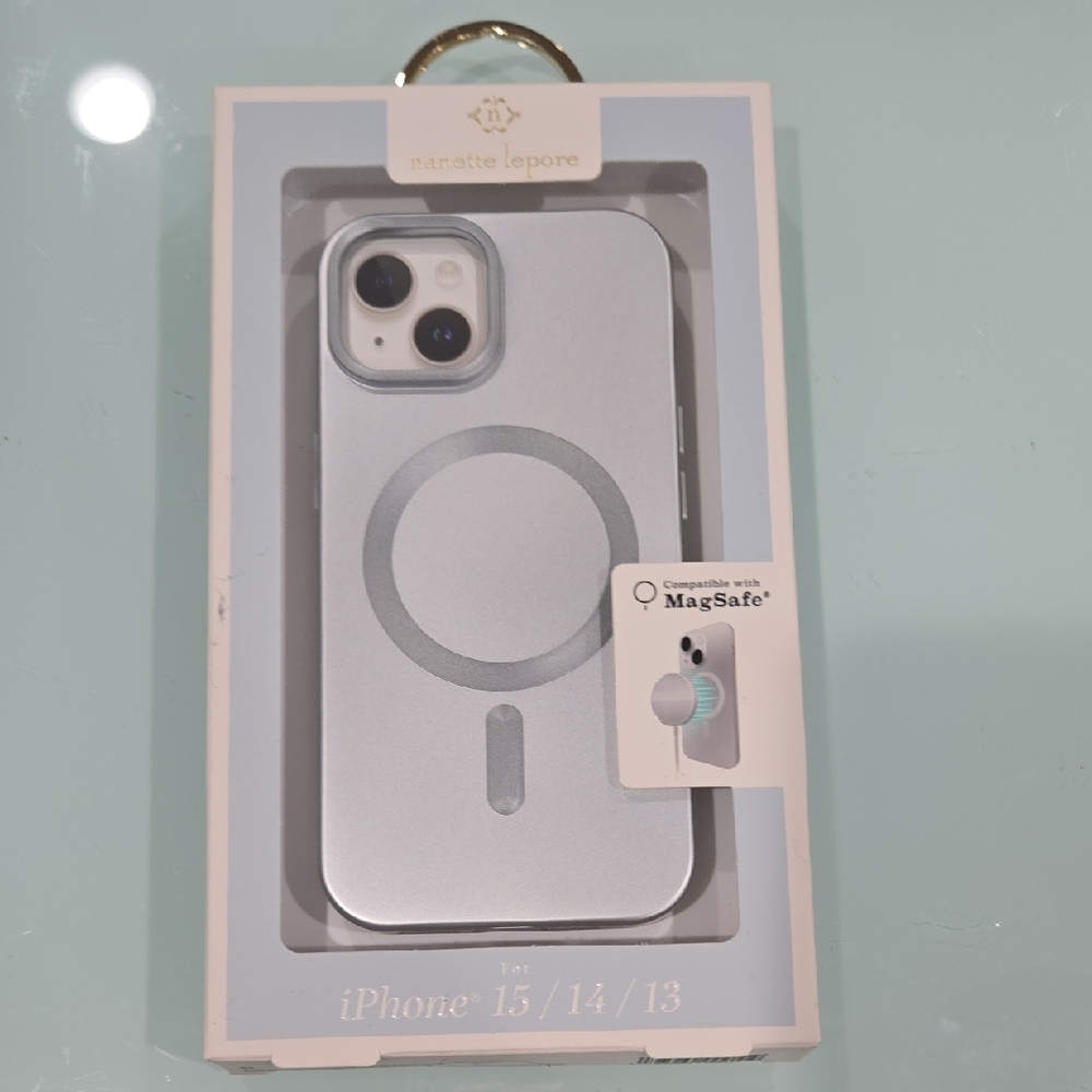 Nanette Lepore Silver iPhone Case with MagSafe Compatibility
